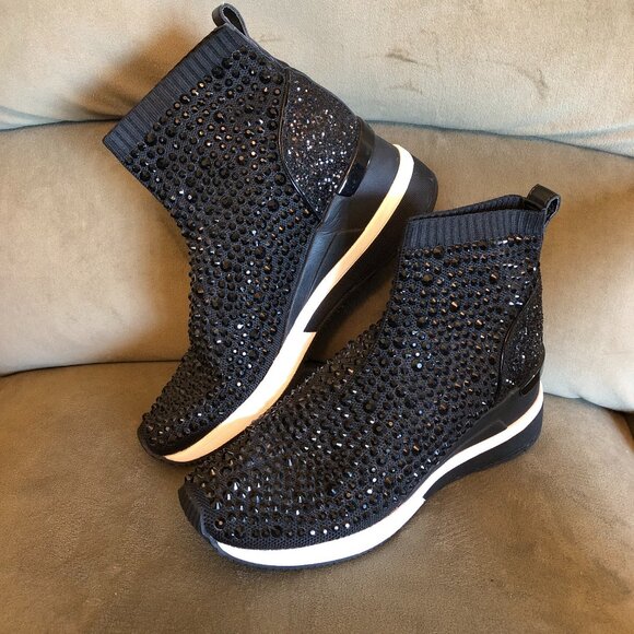 Michael Kors Zuma Wedge Bootie Slip-On Sneaker Shoe Boot - Picture 1 of 15